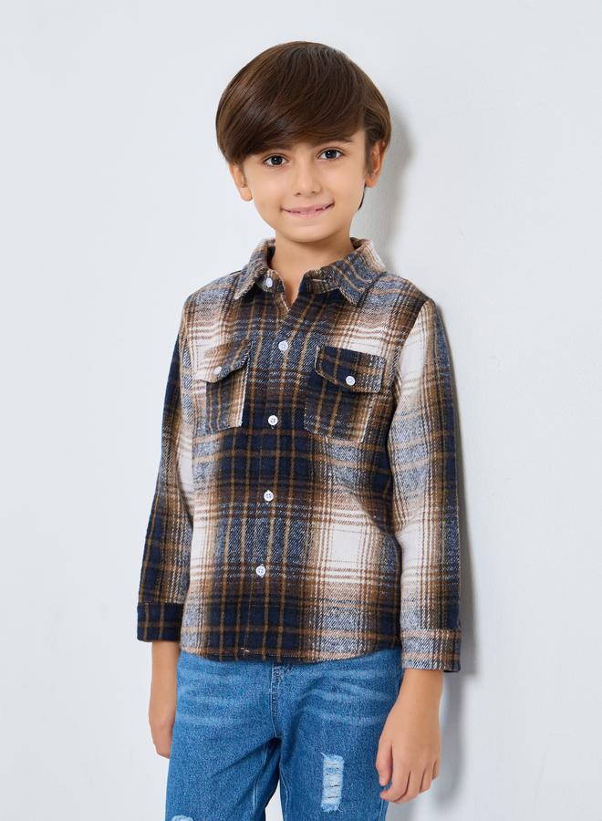 ستايلي قميص بطبعة مربعات - Image 1