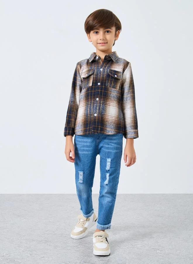 ستايلي قميص بطبعة مربعات