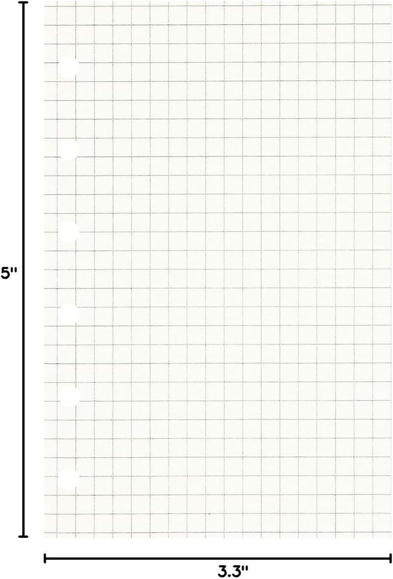 Zelten 3 Pack A7 135 Sheets/270 Pages Squared Loose Leaf Punched Paper Refills Paper for 6 Hole Binder Personal Organizer Diary Notebook Refillable Planner - Image 5