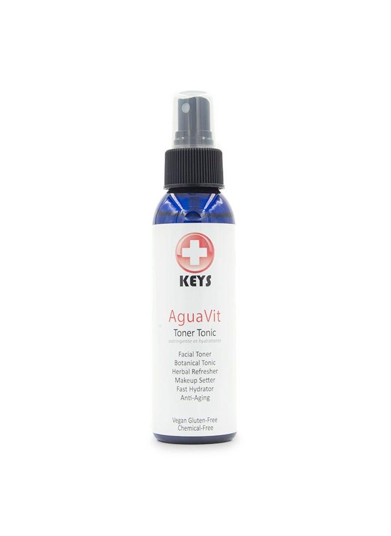 keys Keys AguaVit All Natural ChemicalFree Organic Vegan Botanical Restorative Toner Tonic Spray Refresher Fast Skin Hydrator Makeup Setter Light Fresh Aromatherapy 4 ounces 