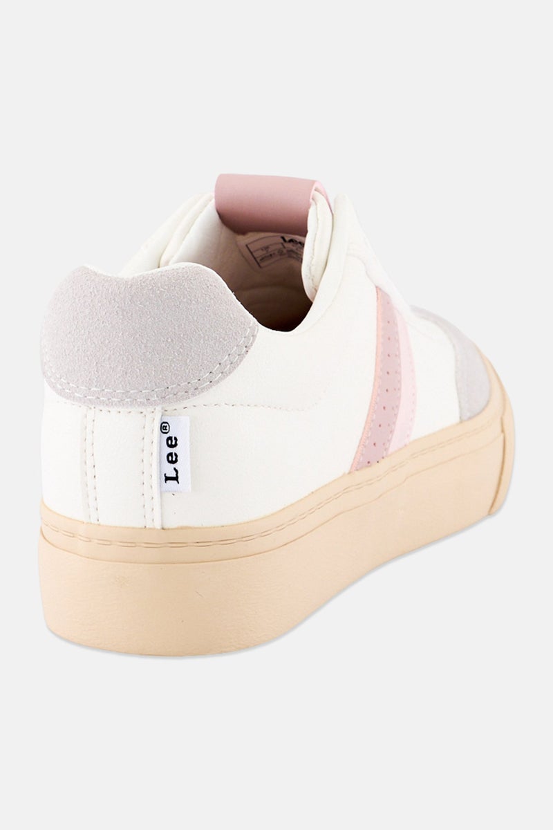 LEE Women Ailani Lace Up Casual Shoes, Off White - Image 3