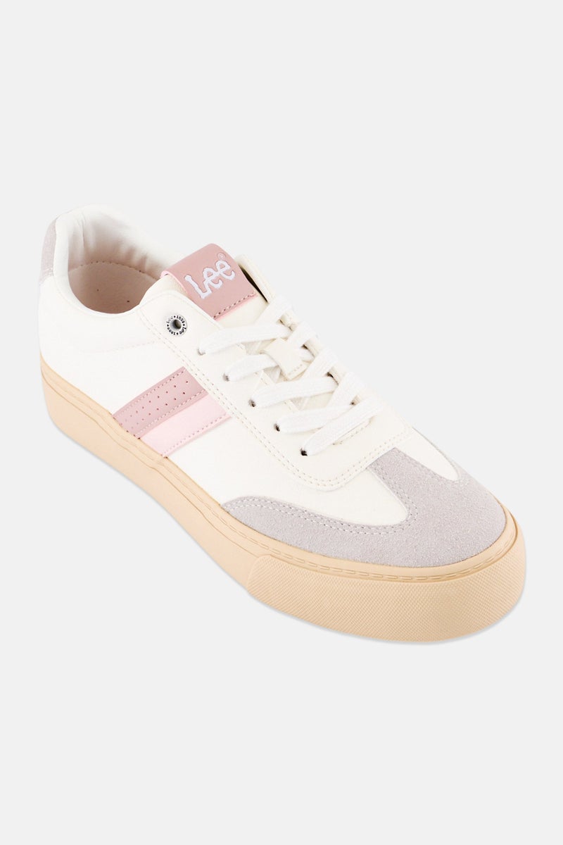 LEE Women Ailani Lace Up Casual Shoes, Off White - Image 1