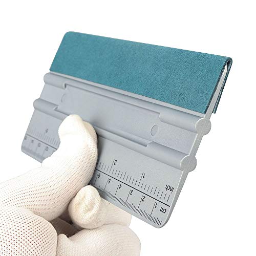 Gomake Vinyl Wrap Squeege 6 Inch Scraper with Ruler and Micro-Fiber Felt Edge Vinyl Applicator Squeegee Sign-Making Graphic Wallpaper Film Installation and Measuring Tool, Pack of 3 - Image 4