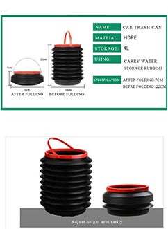BAGILO BAGILO Car Dustbin Foldable Trash Can Garbage Storage Organizer for Cars Plastic 1L  - Image 2