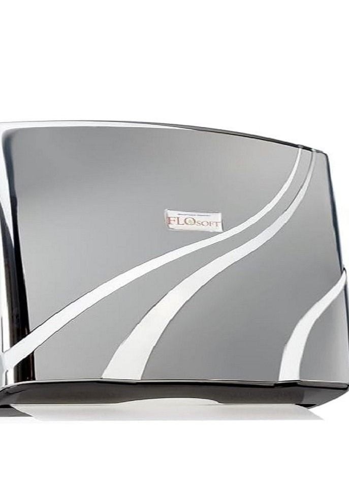 FLOSOFT - Folding Paper Towel Dispenser 300 Sheets - Plastic - Color Chrome - Flosoft (Z) - Image 1