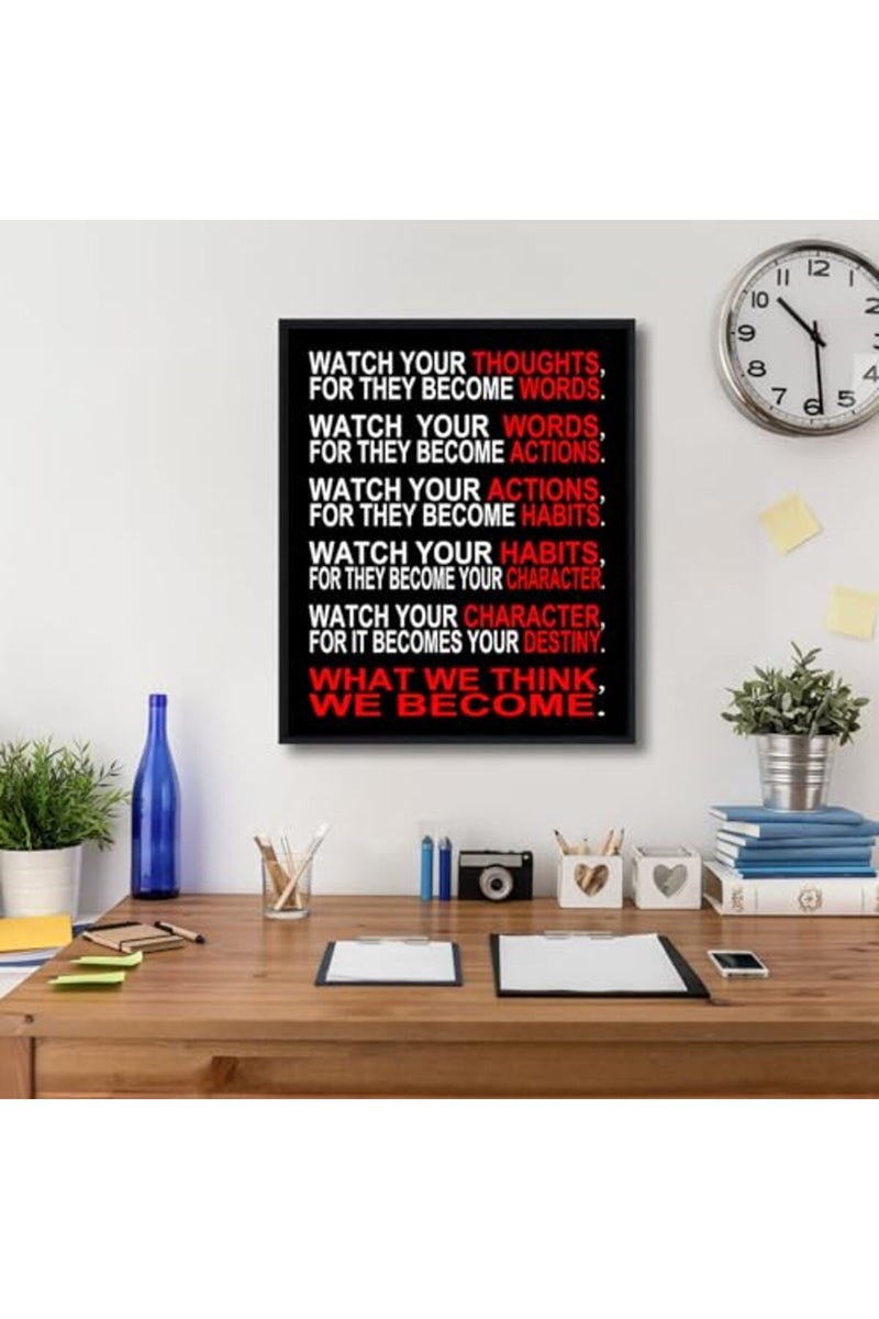 Pyradecor Large Black Framed Inspirational Poster Canvas Wall Art - Image 4
