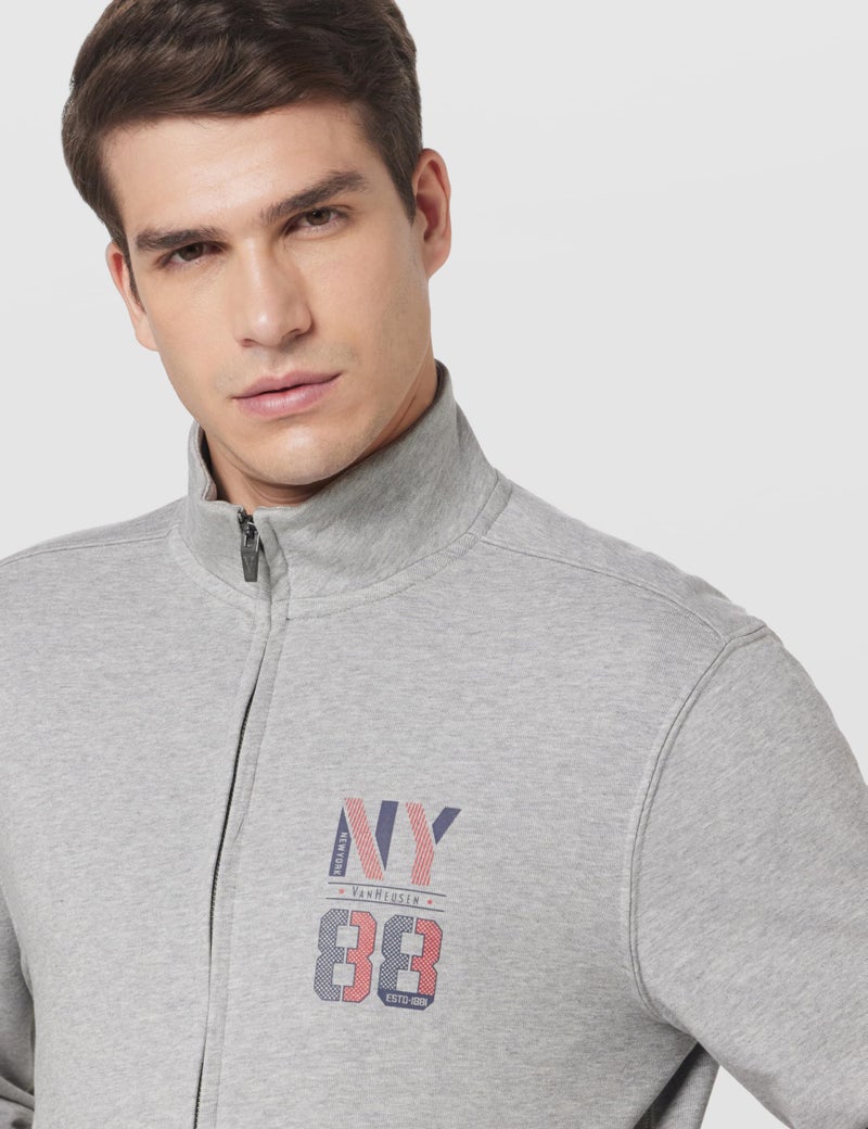 Van Heusen Men's Parka Coat (IHIOJK1LK4580003_Grey_S) - Image 4