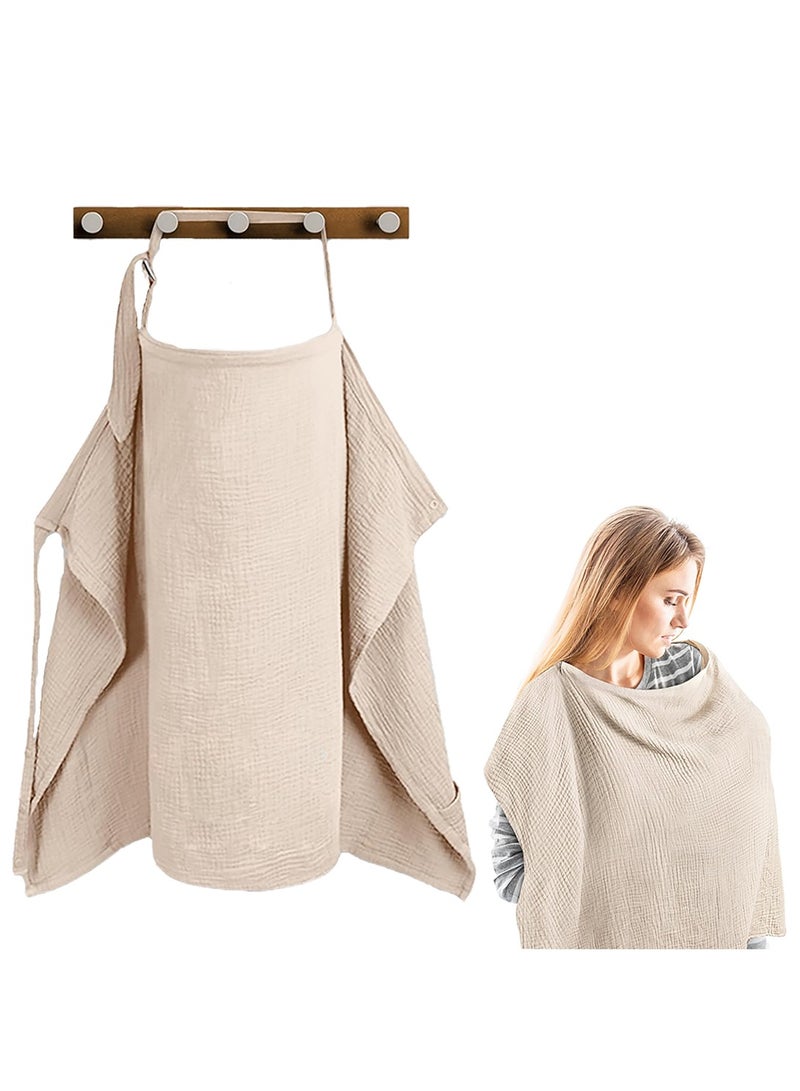 Nursing Cover for Baby Breastfeeding 360° Full Privacy Breathable Nursing Shawl Soft Multi-Use Nursing Apron Machine Washable Carseat Canopy  - Image 1