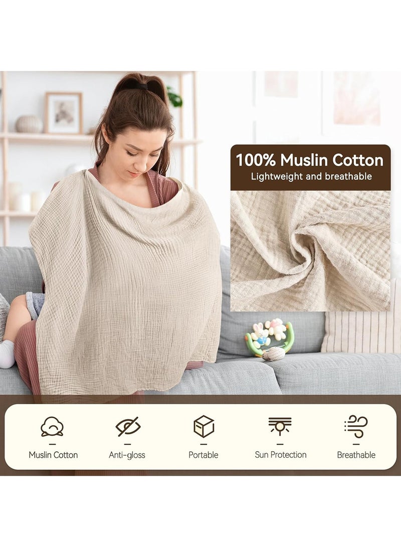 Nursing Cover for Baby Breastfeeding 360° Full Privacy Breathable Nursing Shawl Soft Multi-Use Nursing Apron Machine Washable Carseat Canopy  - Image 5