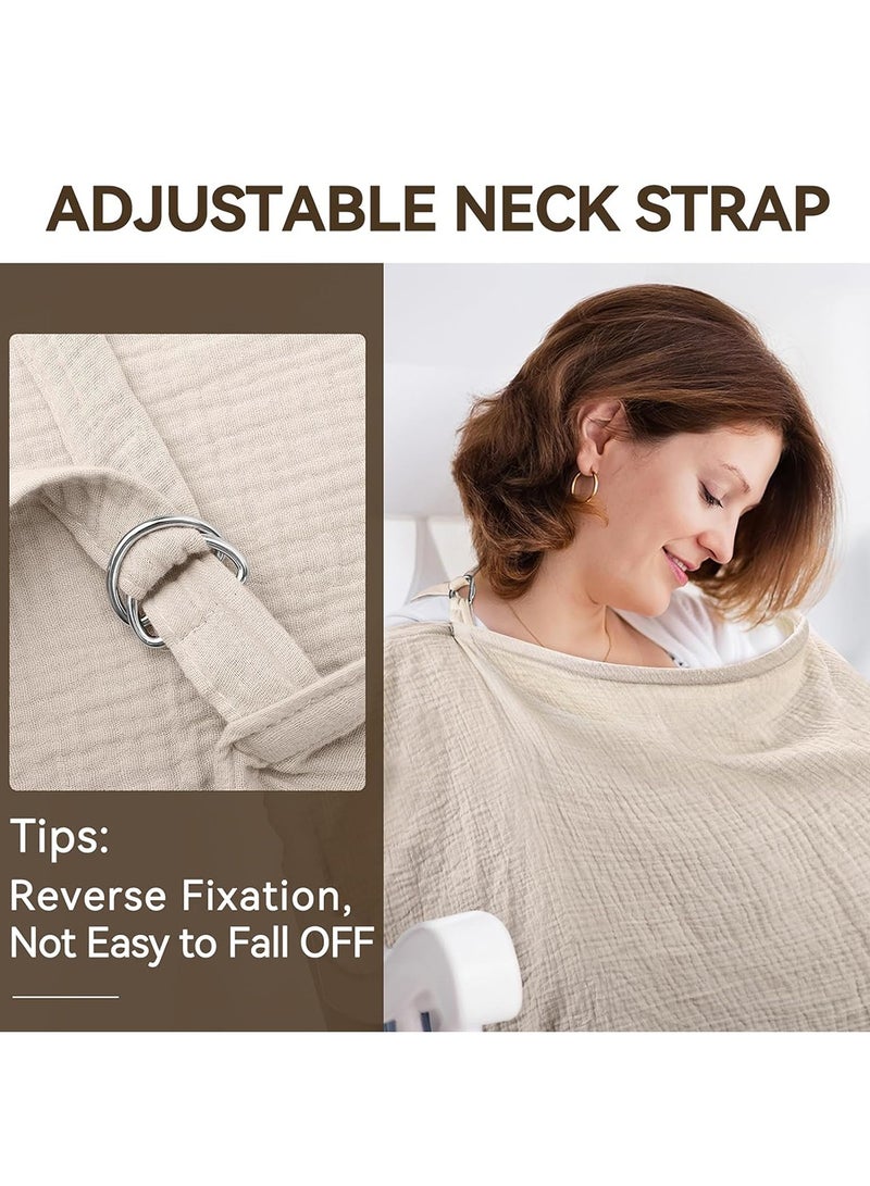 Nursing Cover for Baby Breastfeeding 360° Full Privacy Breathable Nursing Shawl Soft Multi-Use Nursing Apron Machine Washable Carseat Canopy  - Image 3