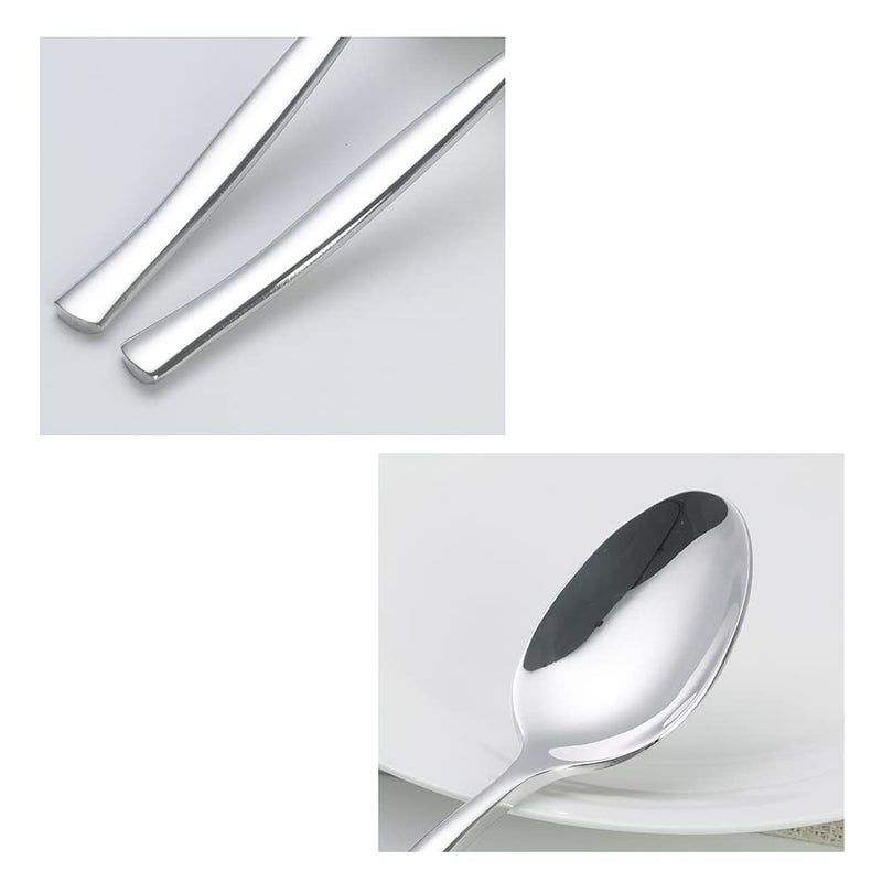 Qskely 12 Pieces Stainless Steel Dinner Spoons - Image 3