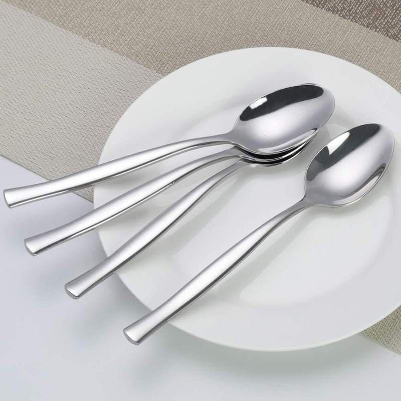 Qskely 12 Pieces Stainless Steel Dinner Spoons - Image 4