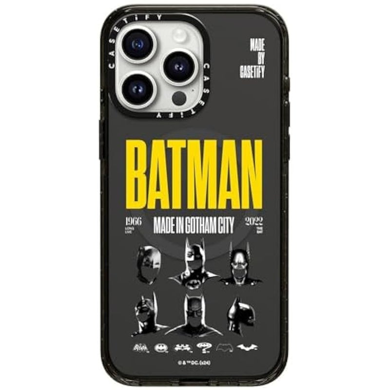 Casetify Impact iPhone 15 Pro Max Case 【Batman Co-Lab / 4X Military Grade Drop Tested / 8.2ft Drop Protection/Compatible with Magsafe】 - Made in Gotham City - Clear Black - Image 3