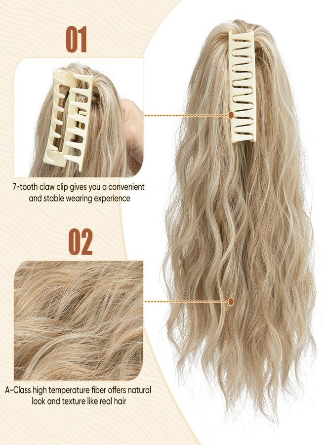 youngways 2 PCS Ponytail Extensions Claw Clip Short Pony Tails Wavy Curly Synthetic Hairpieces for Women 12 Inch + 14Inch Set Middle Grey - Image 4