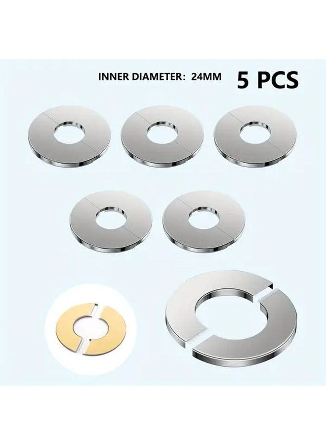 5pcs Stainless Steel Decorative Cover 24mm Inner Diameter For Faucets And Outlets - Image 3