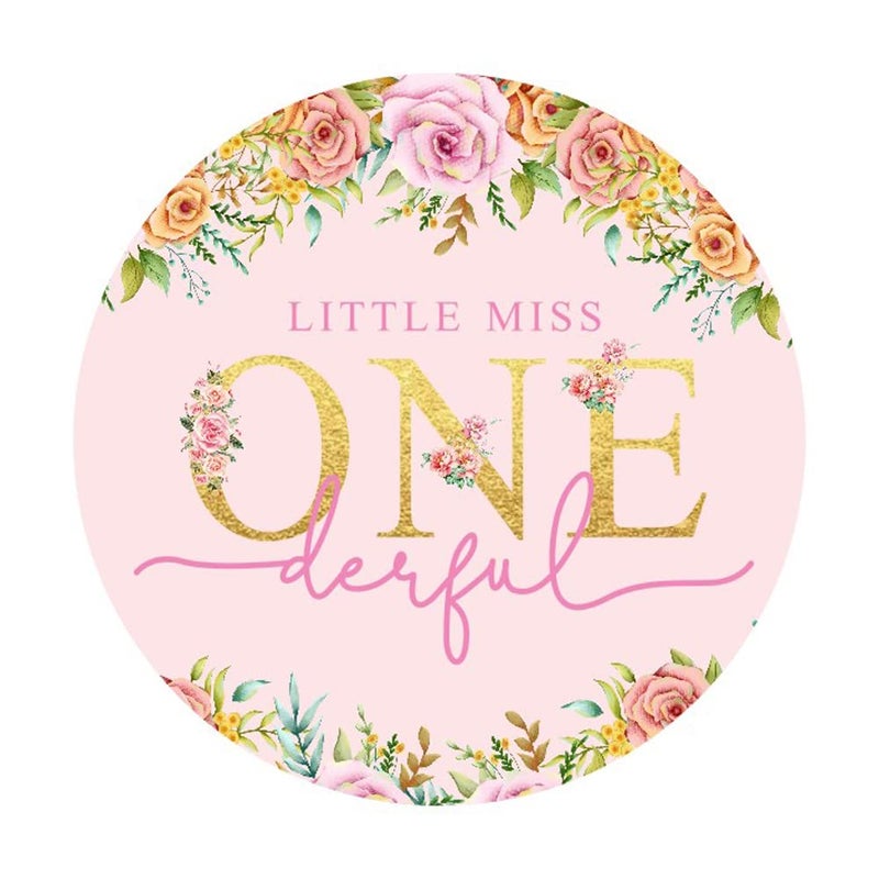 vaujory Shiningparty 2 Inch Round 50 Pack of 1st Birthday Party Label Stickers Girl First Birthday Party Label Stickers Candy Stickers for Birthday Party Decoration Favors - Image 2