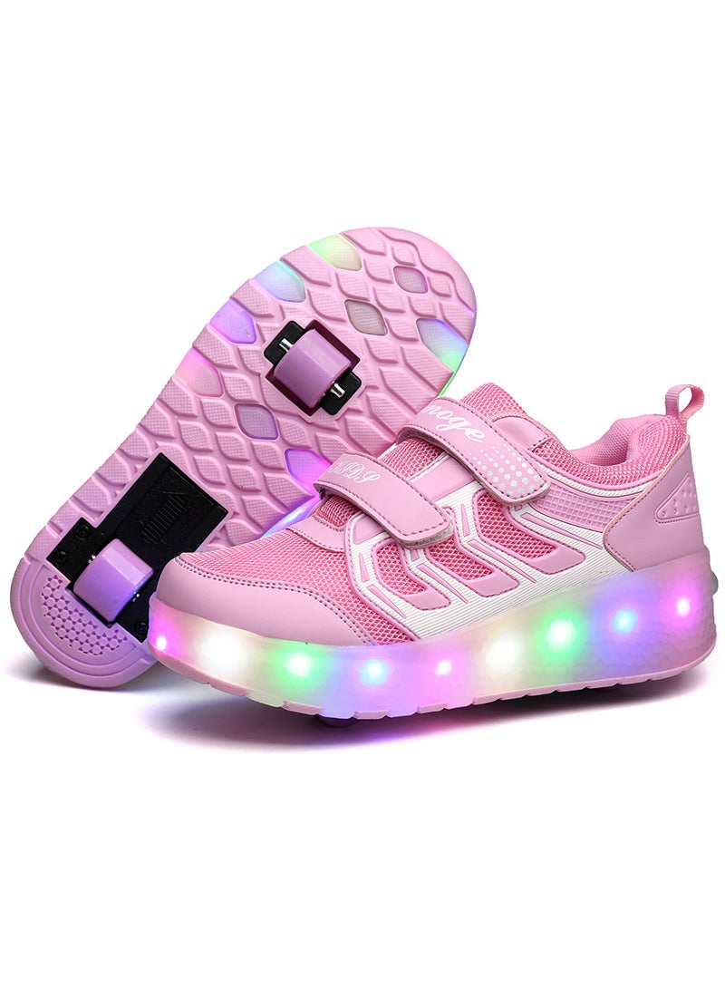 Loquat Kids Roller Shoes Boy Girl Sneakers with Wheels Become Sport Sneaker with Led for Birthday Children Show Gift - Image 1