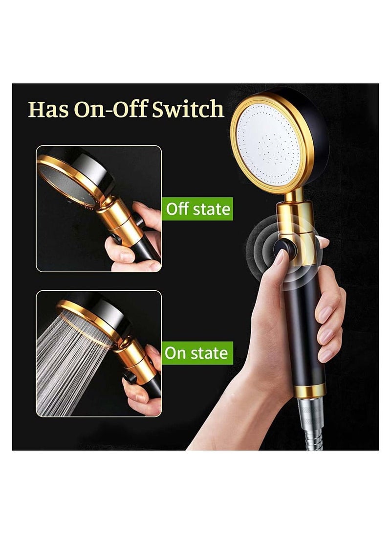 Shower Head High Pressure Water Saving Flow 360 Rotating Hand Held Showerhead Metal Universal Replacement Handheld Showerheads Pressurized for Bathroom Low - Image 5