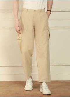 Dennis Lingo Light Khaki Cargo Trouser for Men - Relaxed Fit, Trendy  - Image 2