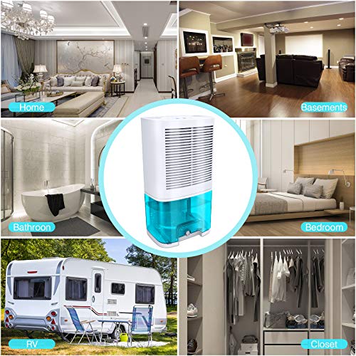 Levoair Dehumidifier 68oz(2000ml) Small Dehumidifier with Drain Hose for Up to 650 sq.ft Ultra Quiet Mini Portable Air for Home Basements Bathroom Bedroom Closet Kitchen RV - Image 5