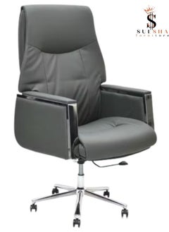 SULSHA Boss Executive Office Chair Steel Structure PU Leather 360° Swivel Desk Gaming Chair High Back & Adjustable Height Computer Table Chair, Soft Foam Gaming Study Chair Lumbar Suppor  - Image 1