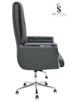 SULSHA Boss Executive Office Chair Steel Structure PU Leather 360° Swivel Desk Gaming Chair High Back & Adjustable Height Computer Table Chair, Soft Foam Gaming Study Chair Lumbar Suppor  - Image 2