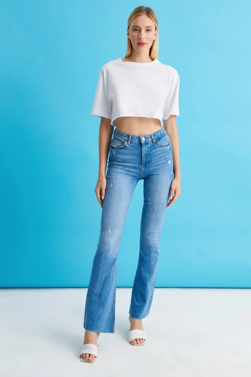 الكسندر جاردي High Waist Flare Jeans (B22-CML-PN-06)