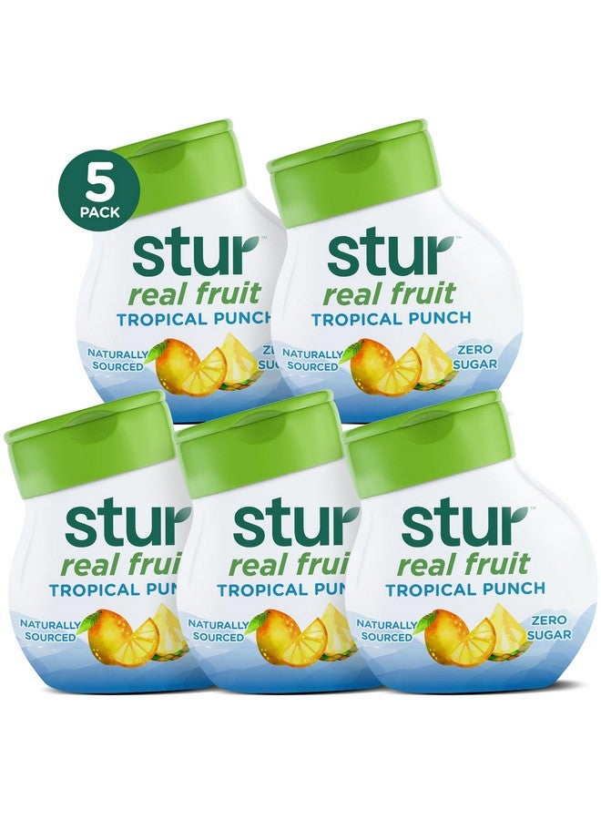 Stur Liquid Water Enhancer | Tropical Punch | Naturally Sweetened | High in Vitamin C & Antioxidants | Sugar Free | Zero Calories | Keto | Vegan | 5 Bottles, Makes 120 Drinks - Image 1