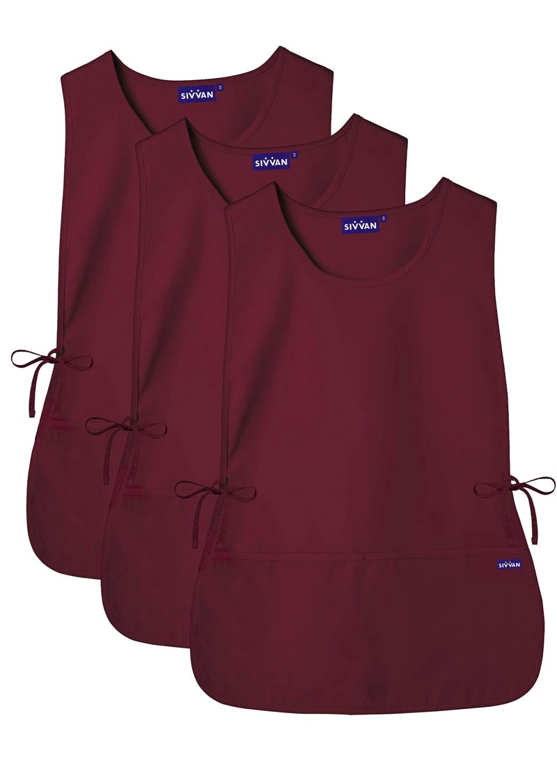 Sivvan Unisex Apron - Cobbler Apron 3-Pack - S87003 - Burgundy - R - Image 1