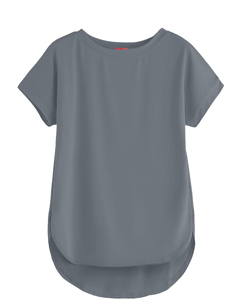 SHODOX® Women's Cotton Blend Solid Regular fit Round Neck Short Sleeve T-Shirt (Pack of 1) - Image 1