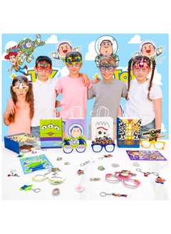 FRUITFUL PARTY 50pcs Cartoon Toy Story Kids Party Favors for 10 Guests, Toy Story Story Birthday Gift Bags Key Chain Stickers and other party supplies for Toy Story Birthday Decoration  - Image 4