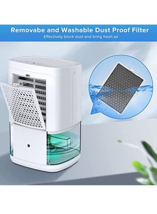 Home Dehumidifier 1000ML Dehumidifier for 2500 cu ft (260 sq ft) Two Working Modes and 7 Color LED Lights Silent Portable Mini Dehumidifier for Basement Bedroom Bathroom Cabinet RV (White) - view 4