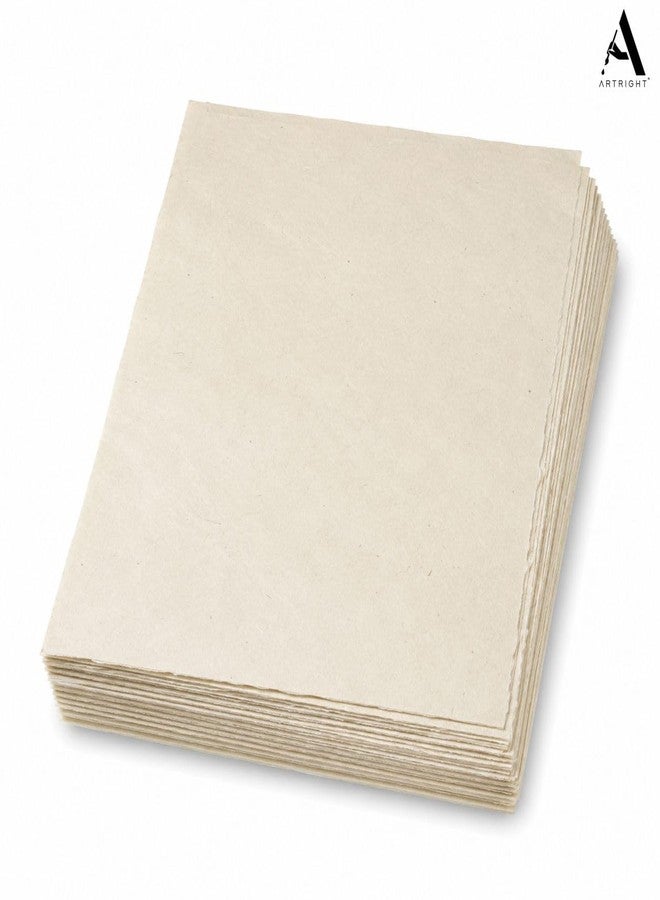 Artright Nepali Lokta Paper (A5 Pack of 20, 100GSM) Lokta Paper for Stationery, Printing, Decorative Invitations, Calligraphy, Wall Art, Scrapbooking, Organic, Sustainable, Eco-Friendly Sheets - Image 3