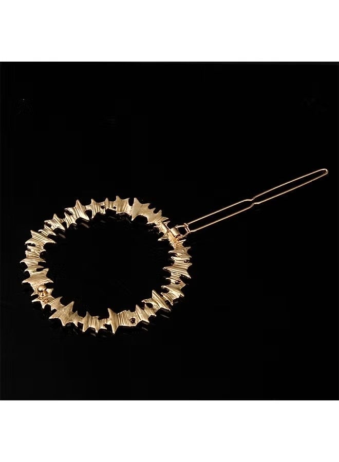 2 Pcs Minimalist Hair Clip For Women And Girls, Newly designed Geometric Metal Hair Clip Bobby Pin Ponytail Holder Hair Accessories(Gold & Silver) - Image 5