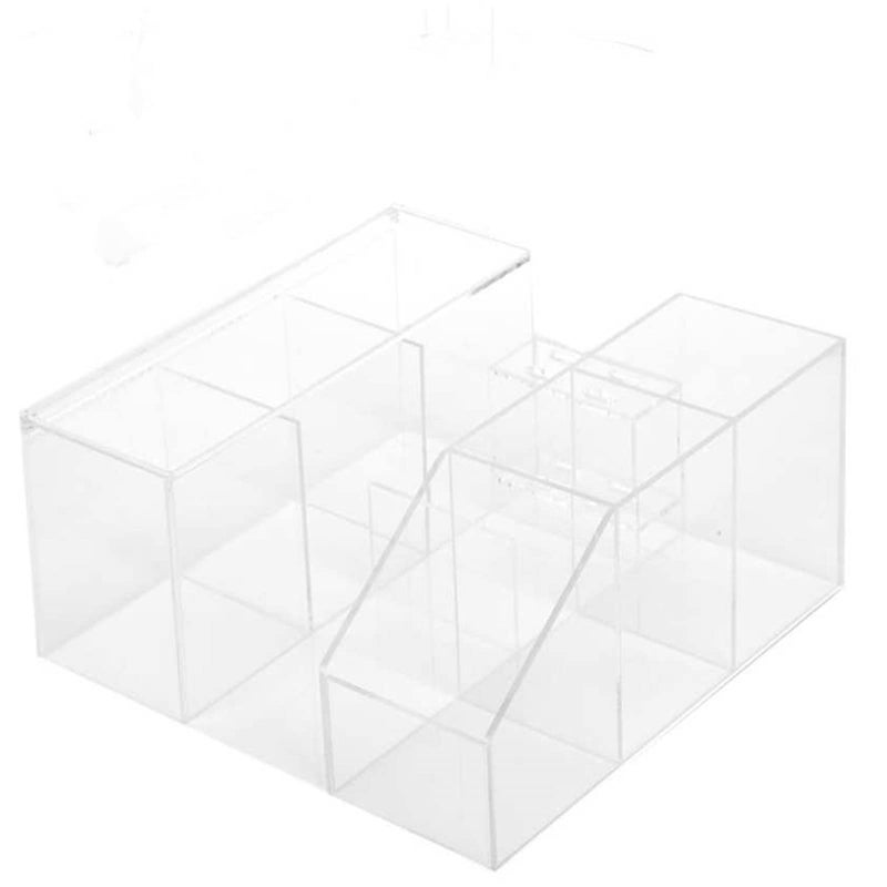 Sisiter Eyelash Beauty Organizer Acrylic Eyelash Grafting Tool Storage Beauty Tool W/Tweezers Holder Display Boxes For Home Eyelash Salon (Transparent) - Image 1