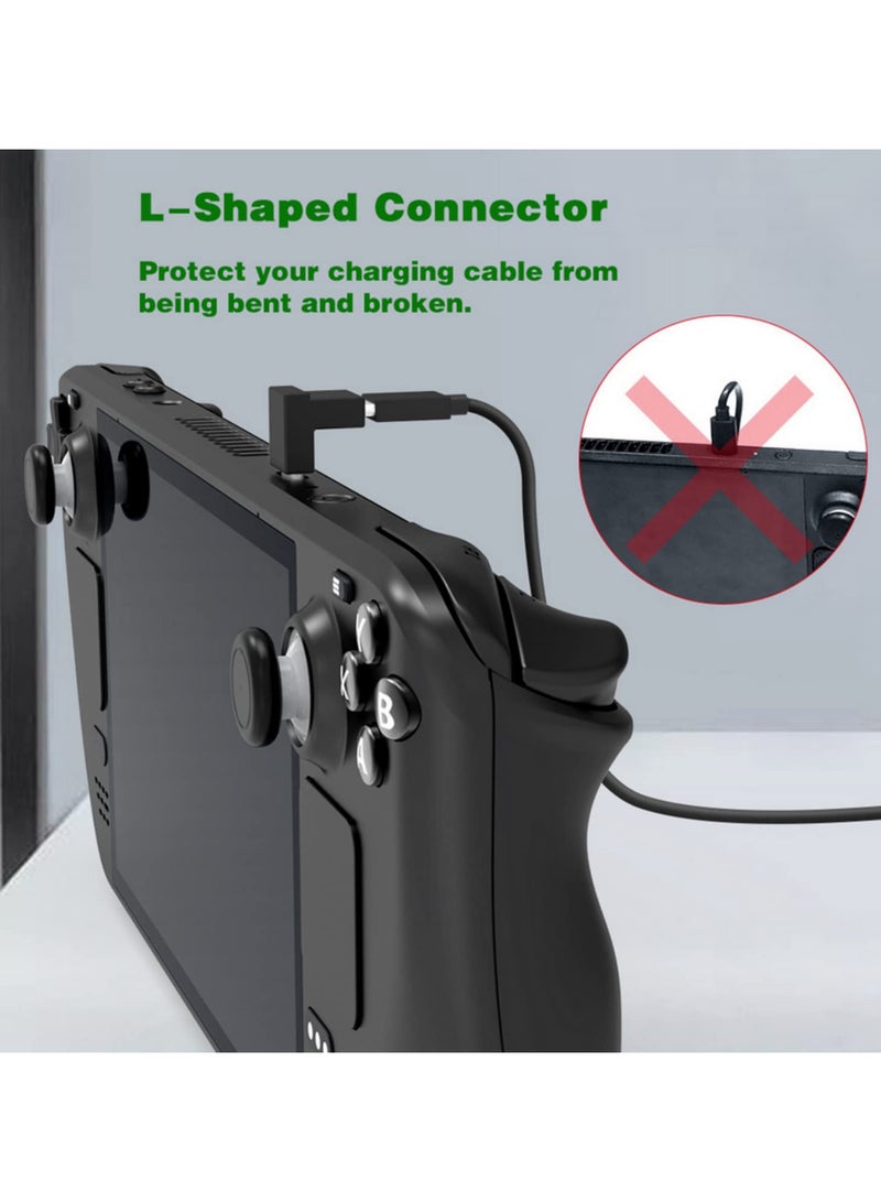 لإكسسوارات Steam Deck - مجموعة الحماية الكاملة تشمل ملصق لوحة اللمس، أغطية السيليكون للأزرار، موصل على شكل حرف L، وملصقات أزرار الظهر لتعزيز تجربة الألعاب. - Image 2