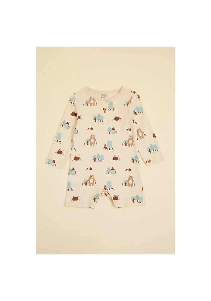 أر أند بي 3 Pack Printed Rompers