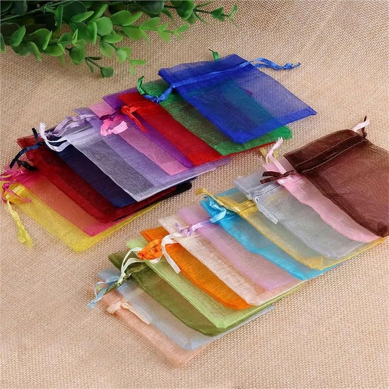 Violet Organza Bags 300pcs 7x9cm Drawstring Gift Packaging for Jewelry Candy Party Festival - Image 4