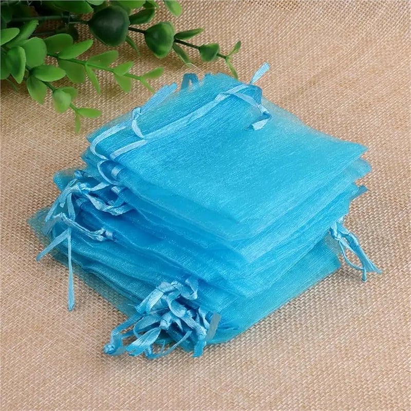 Violet Organza Bags 300pcs 7x9cm Drawstring Gift Packaging for Jewelry Candy Party Festival - Image 5