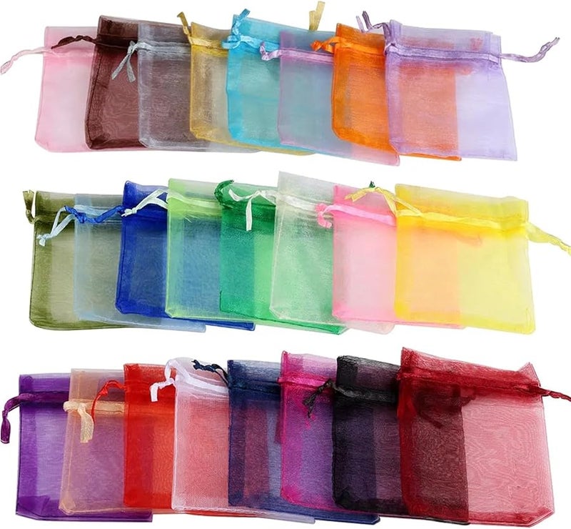 Violet Organza Bags 300pcs 7x9cm Drawstring Gift Packaging for Jewelry Candy Party Festival - Image 1