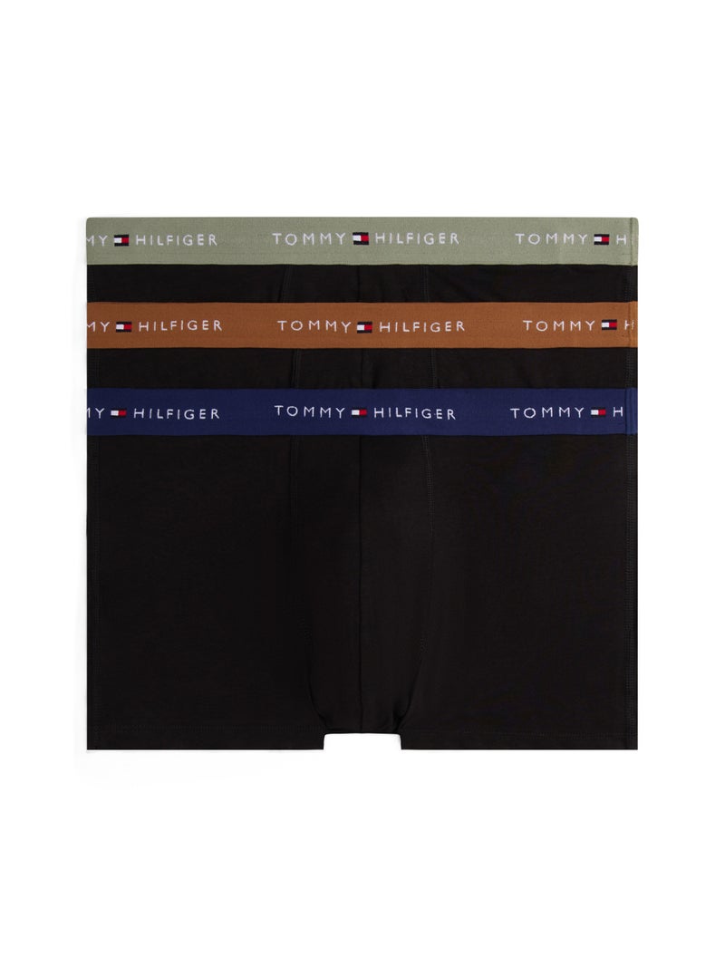 تومي هيلفيغر طقم 3 سراويل داخلية من مجموعة كوتون ستريتش - Image 1