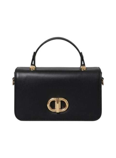 Cross Bag Leather With Fabric Belt ZC-16 - Black