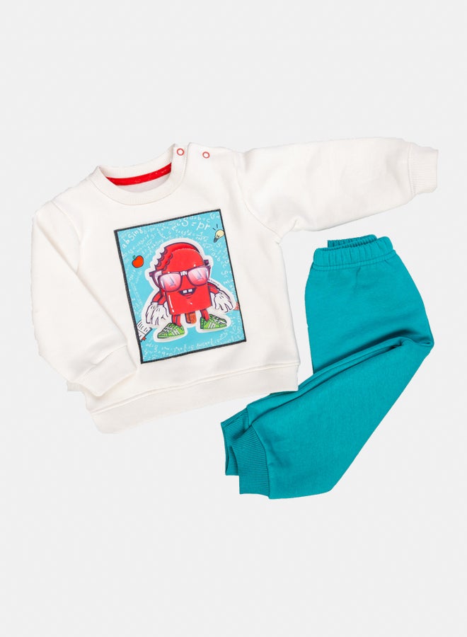 JOCKEY Baby Boy Inner Fleece Loli Pop Print Winter Pajama Set