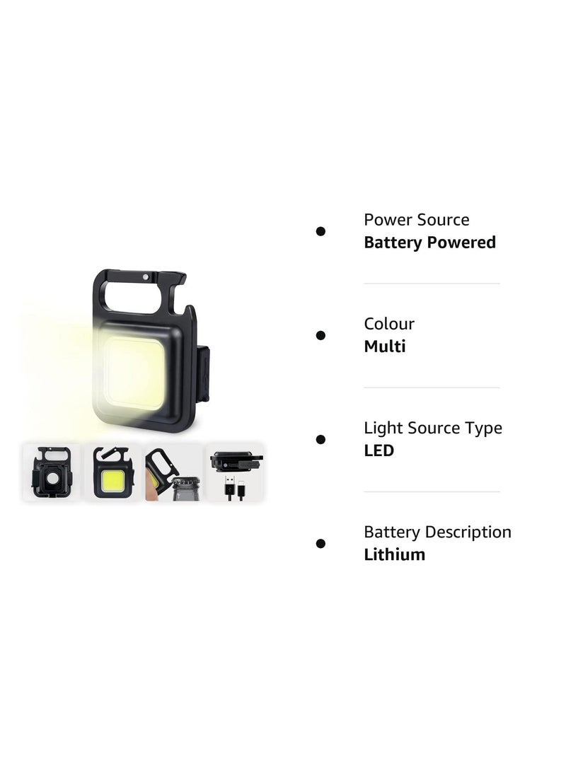 Dhanuom Dhanuom Bright Mini Keychain Light Small Led Flashlight USB Rechargeable 4 Modes Lumens Portable Pocket Lights1 pcs  - Image 2