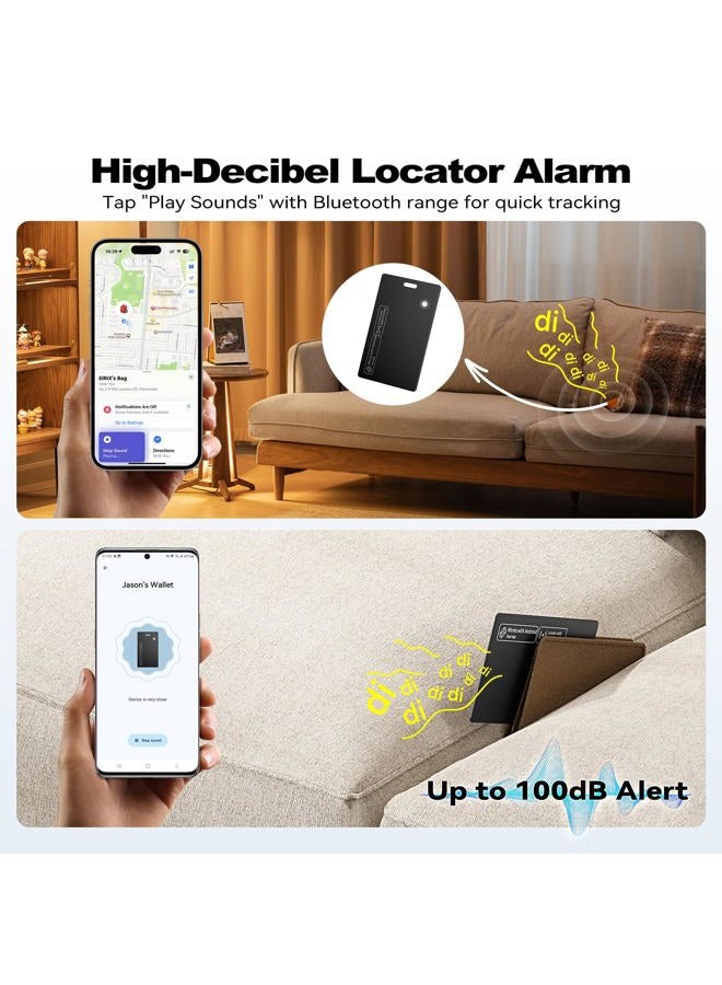 Eelexa [2026 New] 2 Pack Dual Platform Rechargeable Air Tags Wallet Tracker Card, Dual System Wallet Finder, Compatible with Apple Find My & Google's Find Hub, Item Locator, Credit Card Size Tracker - Image 5