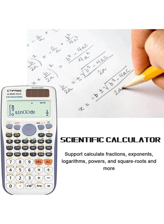 سيتيفري آلة حاسبة علمية 991ES PLUS مزودة بـ 417 وظيفة وشاشة LCD كبيرة للطلاب والمحترفين - Image 3