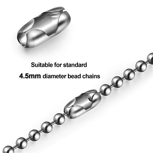 Pangda 20 Pcs Vertical Chain Connector for Roman Blinds Replacement Clips for Chain and Cord(Stainless Steel,Stylish) - Image 2