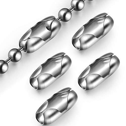 Pangda 20 Pcs Vertical Chain Connector for Roman Blinds Replacement Clips for Chain and Cord(Stainless Steel,Stylish) - Image 1
