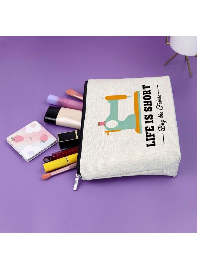Sazuwu Sewing Gift for Women Seamstress Gifts Makeup Bag Sewing Lover Gifts for Friend Birthday Gifts for Seamstress Cosmetic Bag Christmas Thanksgiving Gifts for Her Cosmetic Travel Pouch, Multicolor - Image 5