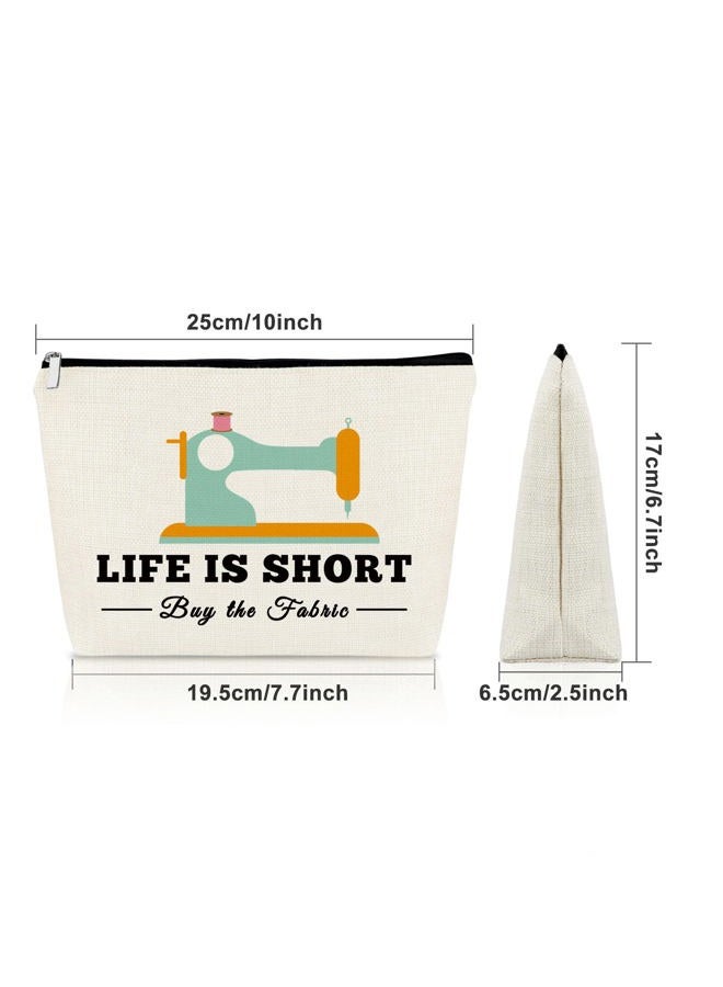 Sazuwu Sewing Gift for Women Seamstress Gifts Makeup Bag Sewing Lover Gifts for Friend Birthday Gifts for Seamstress Cosmetic Bag Christmas Thanksgiving Gifts for Her Cosmetic Travel Pouch, Multicolor - Image 4